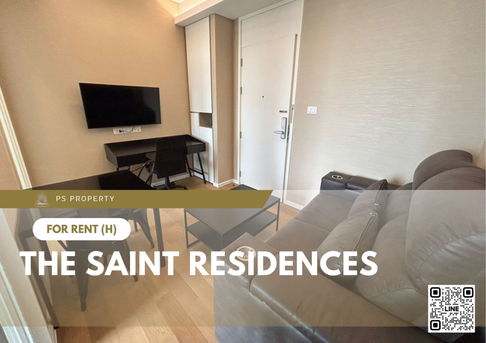 For rent 🔥 The Saint Residences 🔥 near MRT Phahon Yothin, fully furnished and equipped with appliances.