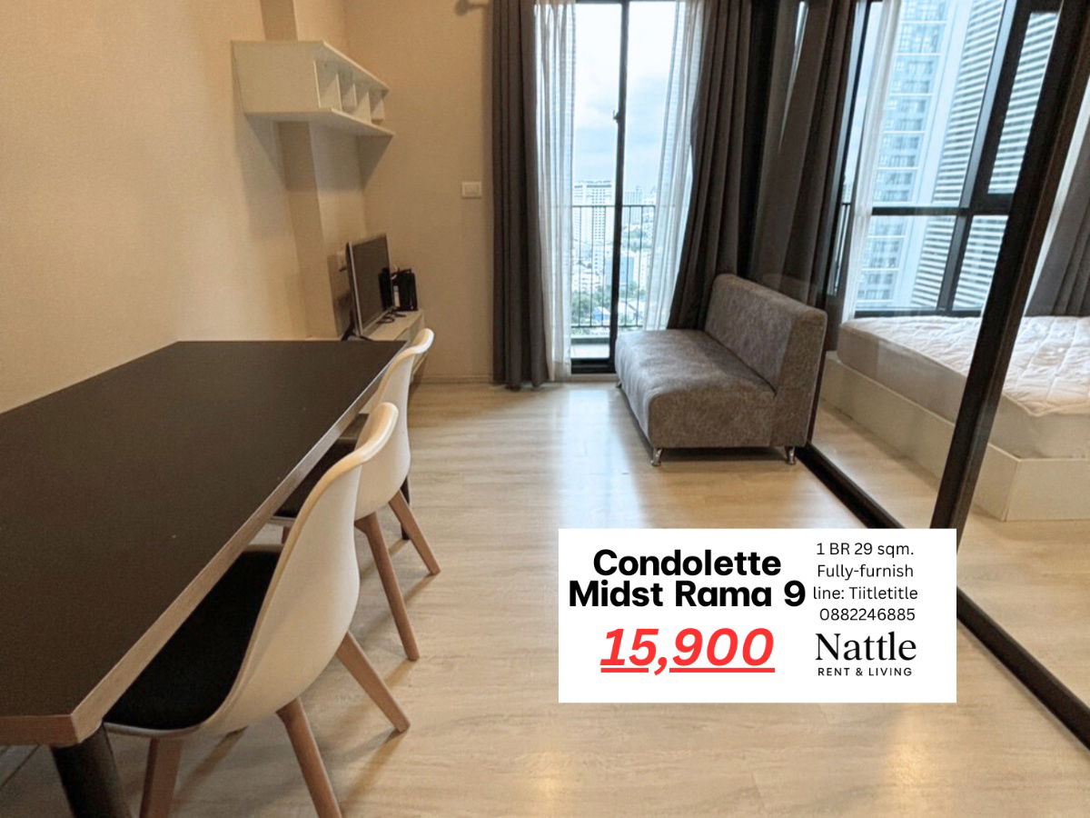 picture [FOR RENT]  Condolette Midst Rama9 29sqm. 15,900 thb fully-furnish Ready to move call 0882246885 line: Tiitletitle - 4/25