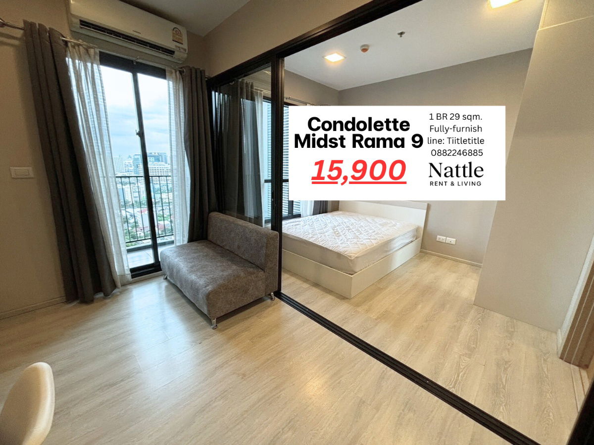 picture [FOR RENT]  Condolette Midst Rama9 29sqm. 15,900 thb fully-furnish Ready to move call 0882246885 line: Tiitletitle - 5/25