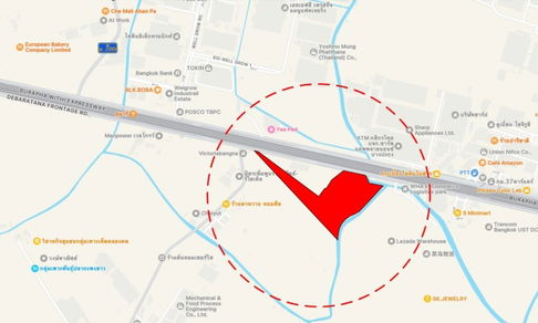 ขายที่ดินเปล่า 30 ไร่ 29 ตร.ว. บางปะกง ติดถนนใหญ่บางนา-ตราด กม.37 ใกล้ Wellgrow Industrial Estate