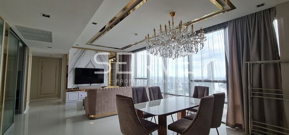 picture Penthouse Luxury Style 2 Beds 2 Baths 123 sq.m. High Fl. 45+ Good Location Next to BTS Surasak 50 m. at The Bangkok Sathorn Condo / Sale - 2/6