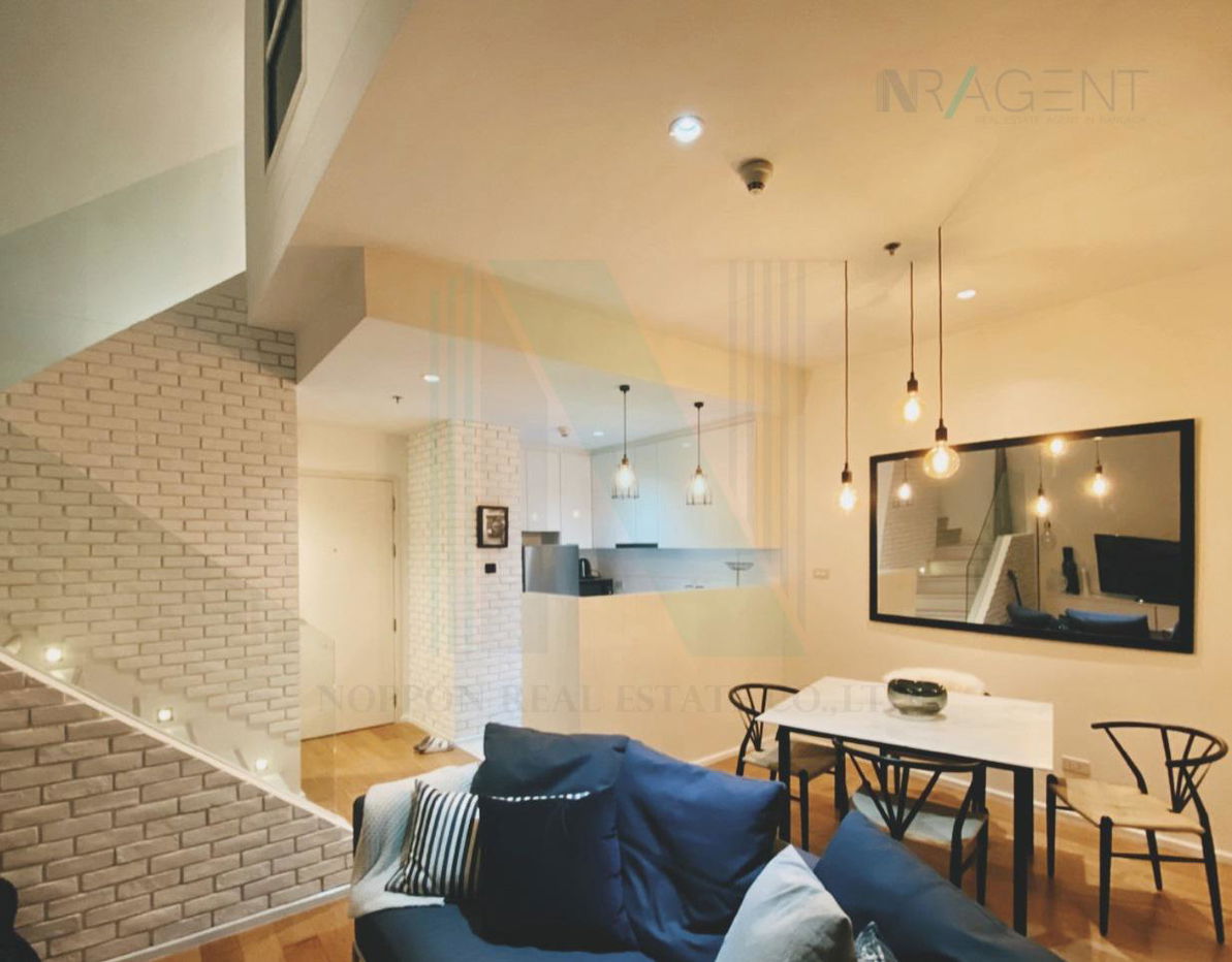 รูป ให้เช่า วิลล่า ราชเทวี DUPLEX1ห้องนอน  ชั้น37 ใกล้ BTS ราชเทวี - รูปที่ 2/8