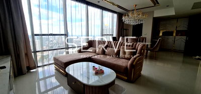 Condos for rent : Penthouse Luxury Style 2 Beds 2 Baths 123 sq.m. High Fl. 45+ Good Location Next to BTS Surasak 50 m. at The Bangkok Sathorn Condo / Rent
