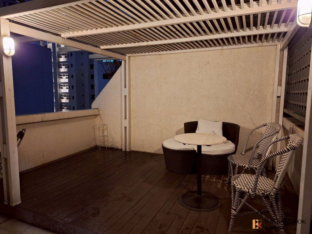 picture Sathorn Garden 🌟 Beautifully renovated room & spacious balcony 🌿 Near BTS Sala Daeng  - 4/13
