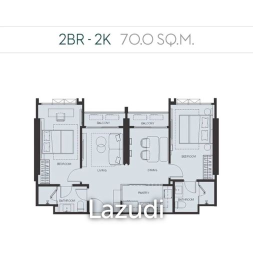 ขายคอนโด 2 ห้องนอน 70.8 ตร.ม. วันเวลา ณ เจ้าพระยา