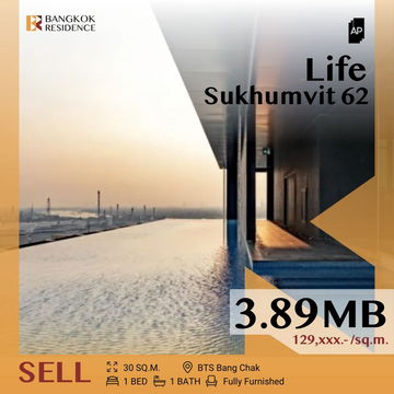 Fully Furnished,high floor Life Sukhumvit 62 near BTS Bang Chak 