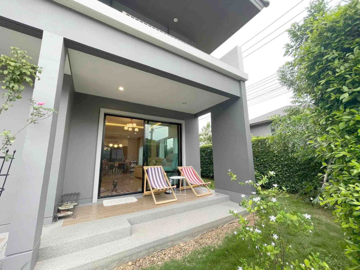 picture Two-story detached house for rent, corner unit, Saransiri Village, Rangsit - 18/23