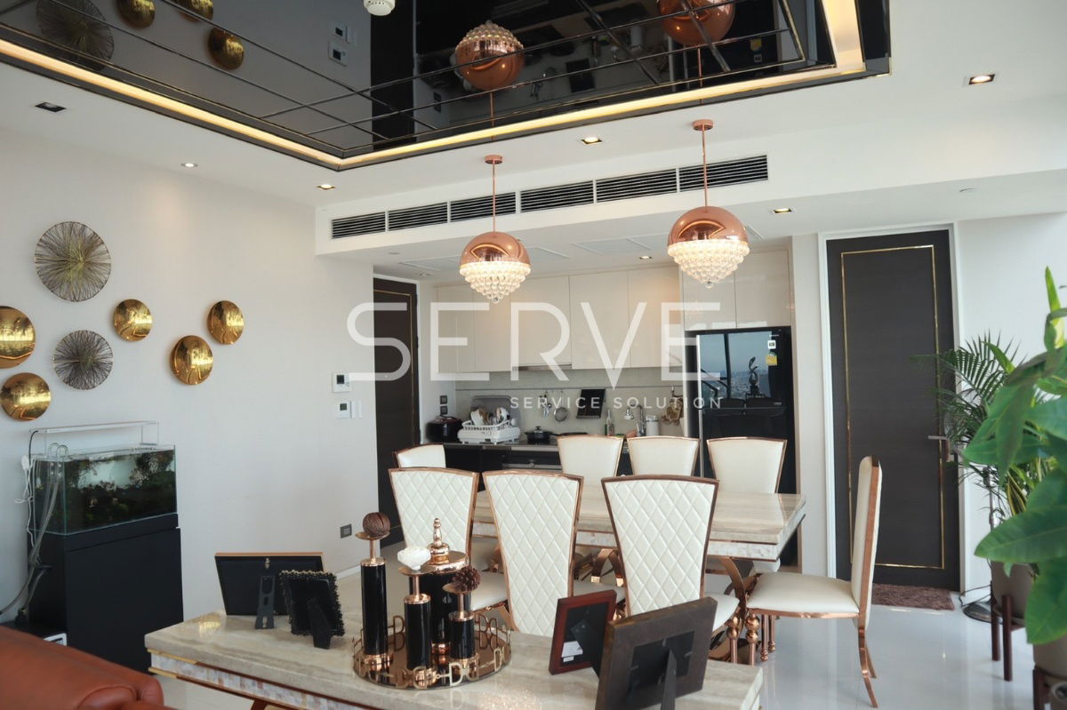 picture Duplex Luxury Style 1 Bed 2 Baths 120.52 sq.m. High Fl. 40+ Good Location Next to BTS Surasak 50 m. at The Bangkok Sathorn Condo / For Rent - 3/11