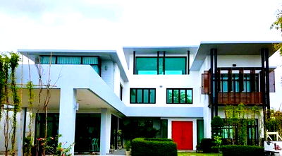เช่าบ้านเดี่ยว ถนนคู้บอน : ให้เช่าคฤหาสน์ 3 ชั้น 102ตร.วา.308 ตร.ม.สมาคมชาวปักษ์ใต้ 1กม.ถ.ตลาดน้ำคลองลัดมะยม 534 ม. MRT หลักสอง 4.5 กม ติดถนนใหญ่ 3นอน 4น้ำ