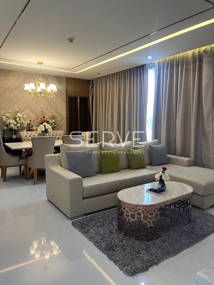 picture 2 Beds with Bathtub 116 sq.m. High Fl. 15+ Good Location Next to BTS Surasak 50 m. at The Bangkok Sathorn Condo  / For Rent - 1/9