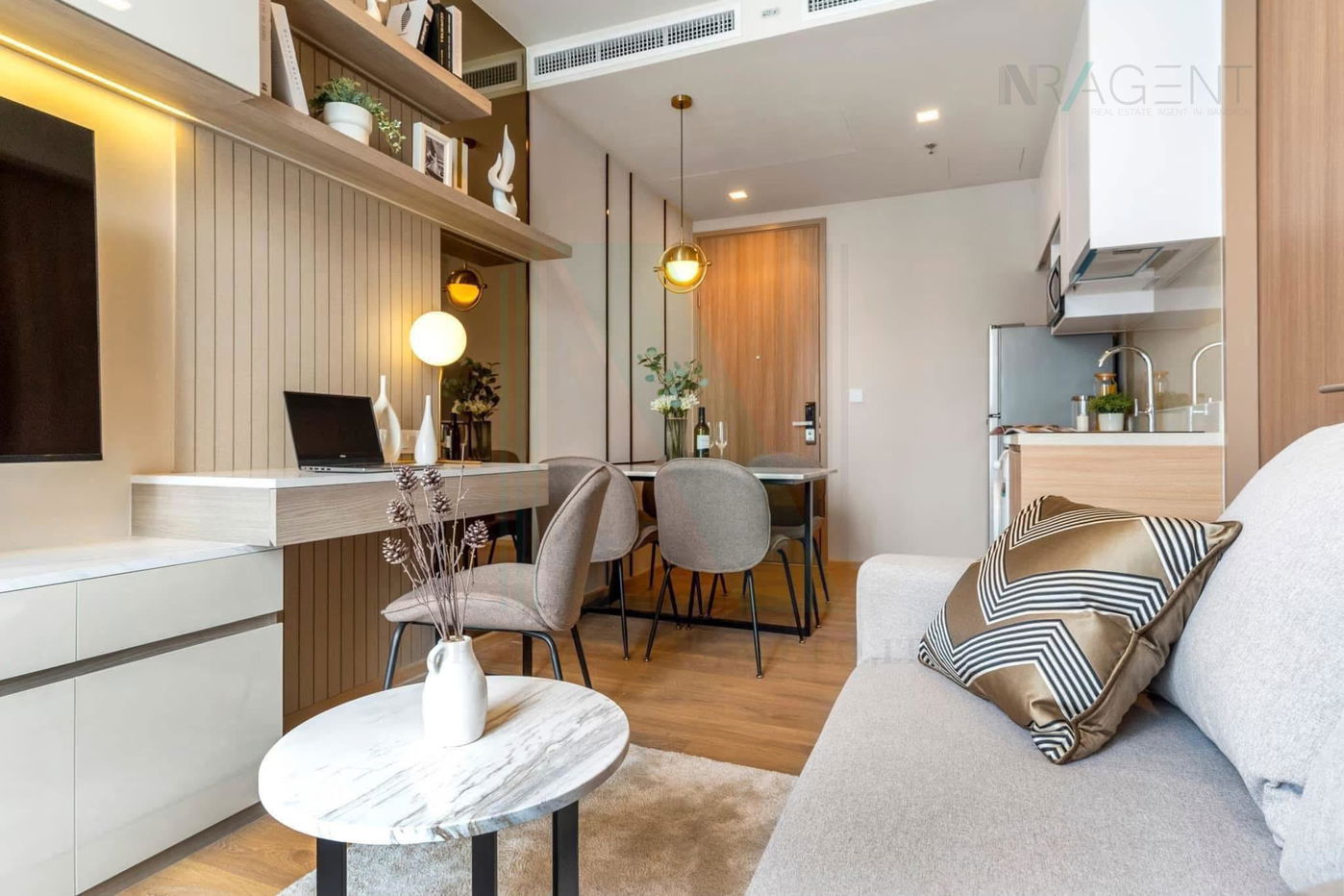 รูป 📌 ให้เช่าคอนโด โนเบิล อราวน์ สุขุมวิท 33 อาคาร 1 ชั้น 8 1 ห้องนอน ขนาด 36.00 ตรม ใกล้ The Em District - รูปที่ 7/8
