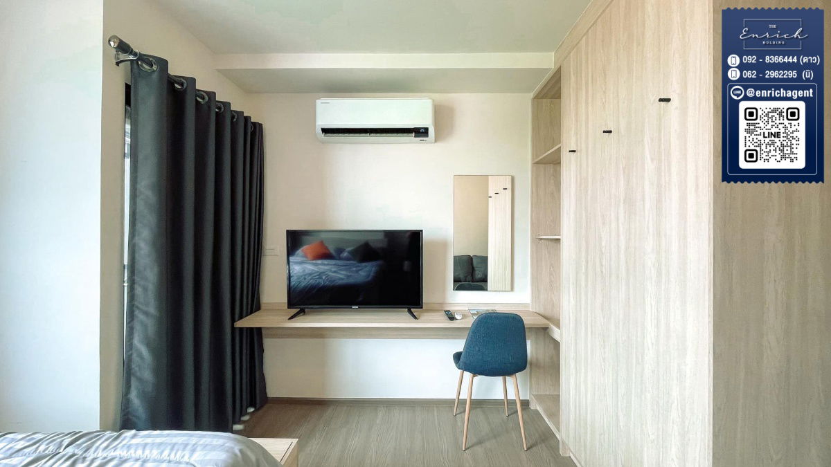 picture 💙For rent: THE MUVE Kaset, fully furnished, great price, near Kasetsart University BTS💙 Call 062-2962295 Ni // Line ID: @enrichagent - 1/9