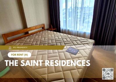 คอนโดให้เช่า : ให้เช่า 📍 The Saint Residences 📍 เฟอร์นิเจอร์ และ เครื่องใช้ไฟฟ้าครบ ใกล้ BTS ห้าแยกลาดพร้าว