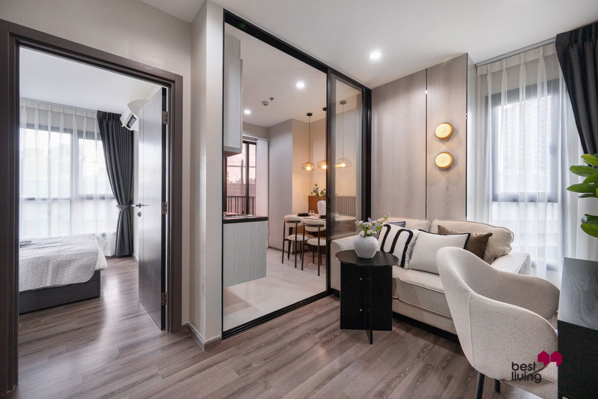 รูป 🏙️ ขายคอนโด The Base Park West สุขุมวิท 77 ห้องมุม เฟอร์ครบ พร้อมอยู่ - รูปที่ 4/6