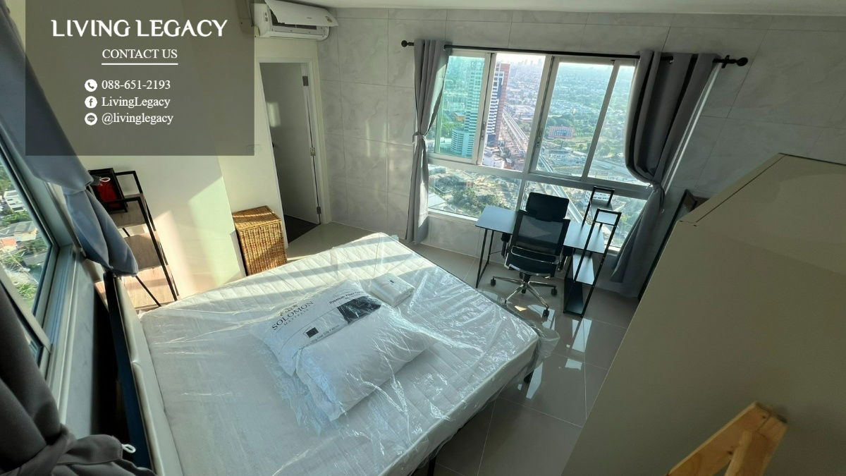 picture LWR6BEWR Condo For Rent Asakan Place Srinakarindra 43.7 Sq.M. Floor 36 line id : @livinglegacy - 6/19