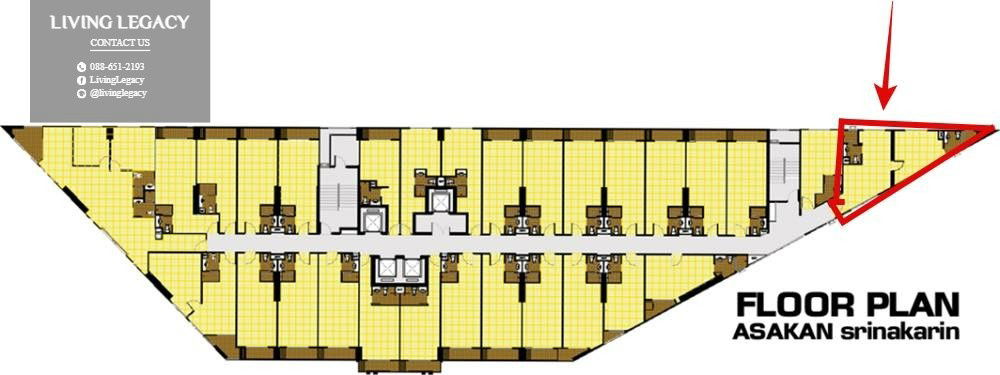 picture LWR6BEWR Condo For Rent Asakan Place Srinakarindra 43.7 Sq.M. Floor 36 line id : @livinglegacy - 19/19
