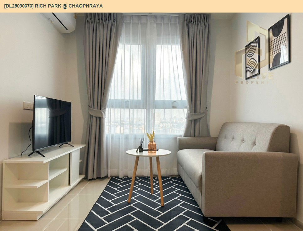 picture DL25090373 Condo for rent, Rich Park @ Chaophraya near MRT ไทรม้า, ready to move in, call urgently 0653619502 LineID @534wlwof - 3/7