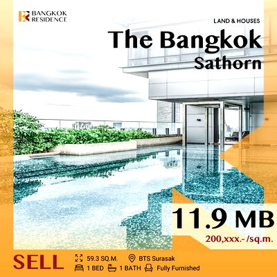 ขายคอนโด : 🎉Stylish Functional Unit,The Bangkok Sathorn near BTS Surasak