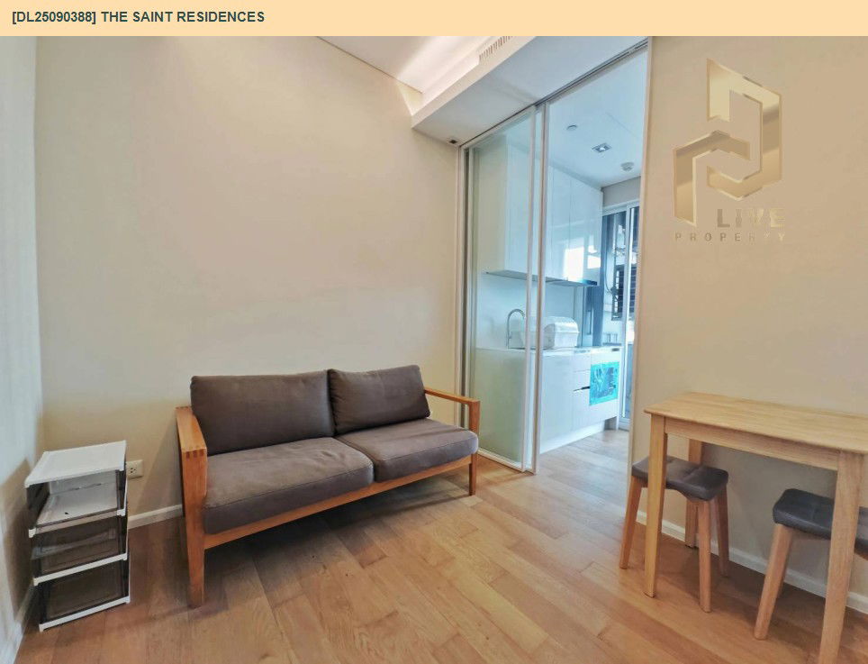 รูป DL25090388 ให้เช่าคอนโด เดอะ เซนต์ เรสซิเดนซ์ (The Saint Residences) ใกล้ MRT พหลโยธิน พร้อมเข้าอยู่ โทรด่วน 0638692663 LineID @534wlwof - รูปที่ 2/8