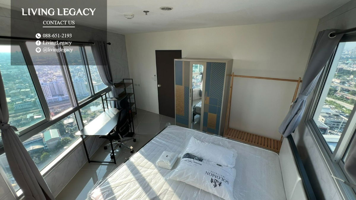 picture LWR6BEWR Condo For Rent Asakan Place Srinakarindra 43.7 Sq.M. Floor 36 line id : @livinglegacy - 7/19