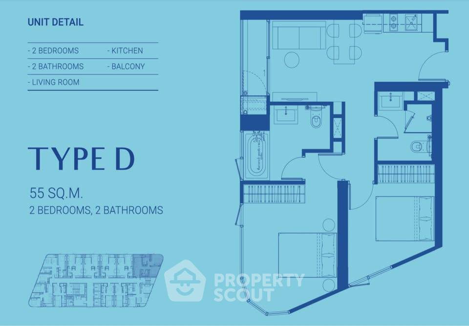 picture 2-BR Condo at Skyrise Avenue Sukhumvit 64 near BTS Punnawithi (ID 2312363) - 18/18