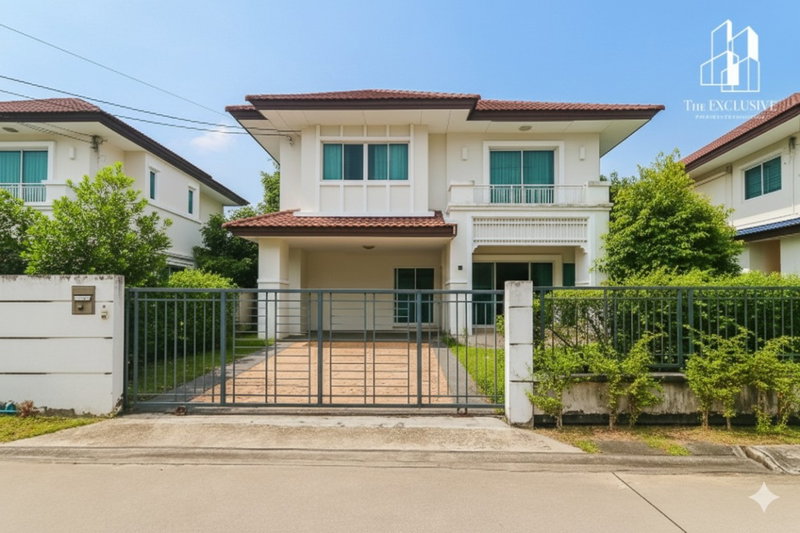 ขายบ้านเดี่ยว : ขายบ้านเดี่ยว 2 ชั้น โครงการเซนโทร รัตนาธิเบศ์ (วัดสวนแก้ว) หลังบ้านติดสวนส่วนกลาง