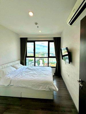 คอนโดให้เช่า : CD135 ให้เช่า The Base Park West สุขุมวิท 77 | 1 ห้องนอน | ชั้นสูง วิวฮาบิโตะ | เฟอร์ครบ พร้อมอยู่