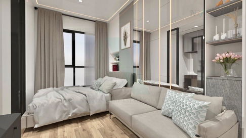 📌 For Sell Condo THE ORIGIN PLUG & PLAY RAMINTRA Building 1, Floor 5,Studio, Room size 21 sqm