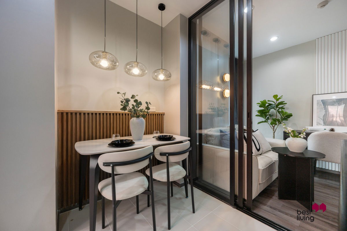 รูป 🏙️ ขายคอนโด The Base Park West สุขุมวิท 77 ห้องมุม เฟอร์ครบ พร้อมอยู่ - รูปที่ 2/6