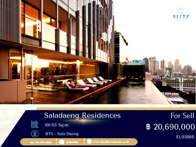 ขายคอนโด : ✨ Rare Unit Alert คอนโดหรูบนทำเลเงียบสงบ Saladaeng Residences พร้อมเป็นเจ้าของ ✔