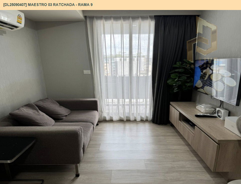 picture DL25090407 Condo for rent, Maestro 03 Ratchada - Rama 9 near MRT พระราม 9, ready to move in, call urgently 0656133286 LineID @897iyzll - 2/10