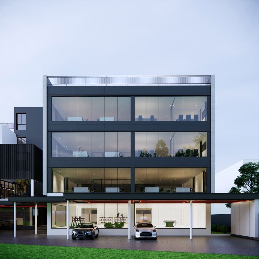 รูป FOR RENT MODERN OFFICE สำนักงาน 3 ชั้น บนถนนพัฒนาการ มีลิฟ ใกล้ทองหล่อ 10 นาที - รูปที่ 1/15