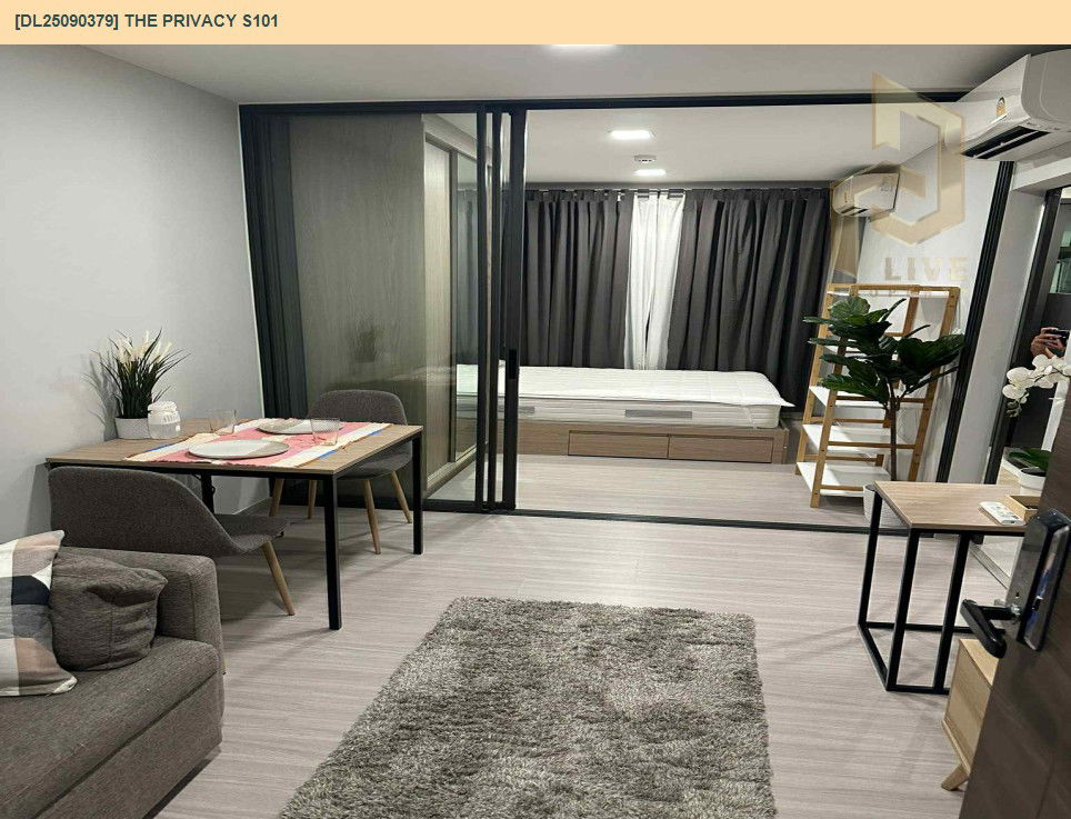 picture DL25090379 Condo for rent, THE PRIVACY S101 near BTS Punnawithi, ready to move in, call urgently 0800343450 LineID @655ebbvc - 6/11