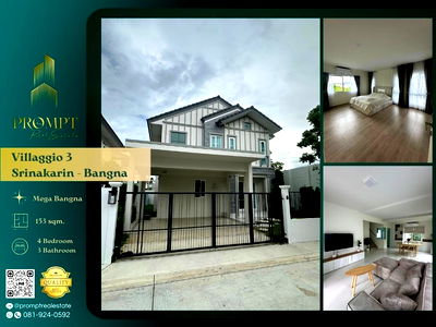 Houses for rent Bang Plee Samut Prakarn : UV01863 - Villaggio 3 Srinakarin - Bangna