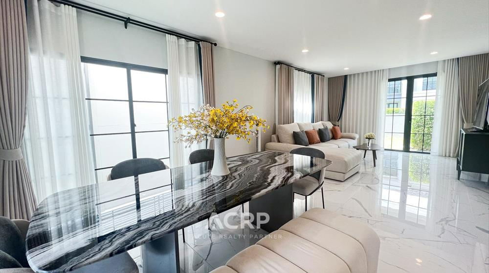 picture Two-story corner house for rent in Setthasiri Village, Seri Thai. Good location. Fully furnished. - 2/9