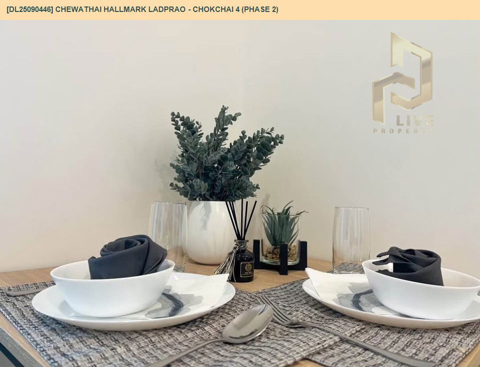 picture DL25090446 Condo for rent, Chewathai Hallmark Ladprao - Chokchai 4 (Phase 2) near -, ready to move in, call urgently 0653619502 LineID @534wlwof - 9/13