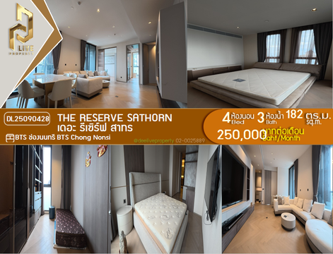 DL25090428 Condo for rent, The Reserve Sathorn near BTS Chong Nonsi, ready to move in, call urgently 0653619502 LineID @534wlwof
