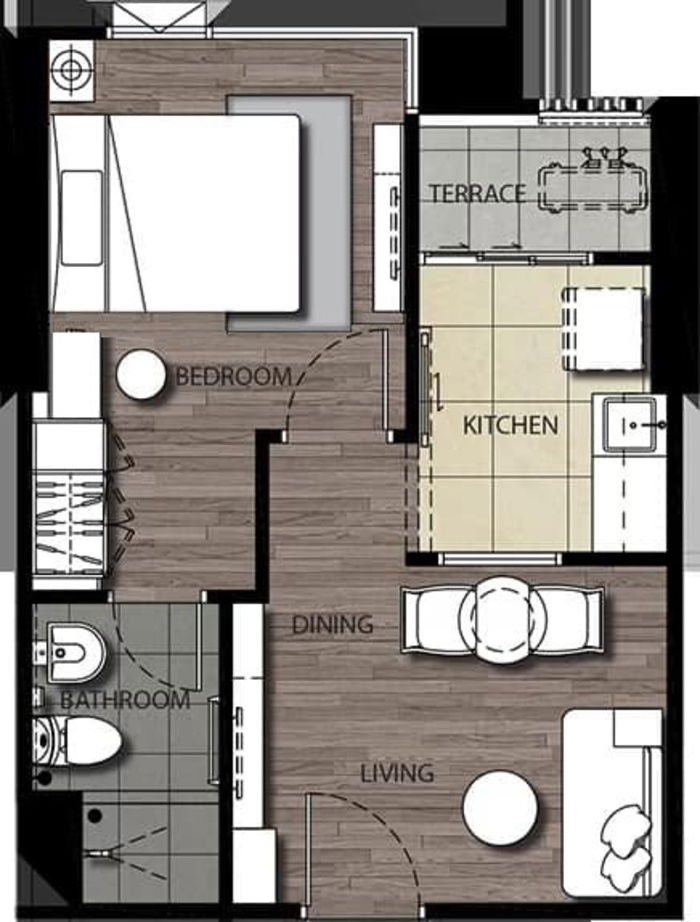 รูป 💥💥FOR RENT!! คอนโด The Stage Taopoon Interchange 1Bed 33.50 ตร.ม.ชั้น 15 ห้องพร้อมอยู่ แอดไลน์ LINE: @atfirm💥💥 - รูปที่ 8/8