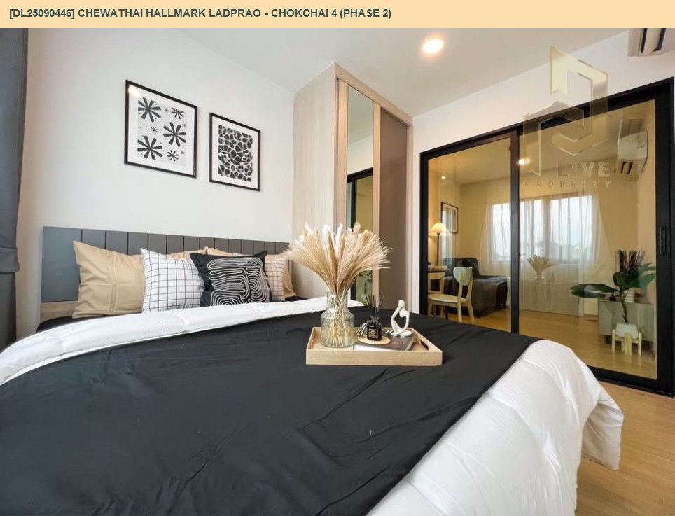 picture DL25090446 Condo for rent, Chewathai Hallmark Ladprao - Chokchai 4 (Phase 2) near -, ready to move in, call urgently 0653619502 LineID @534wlwof - 2/13