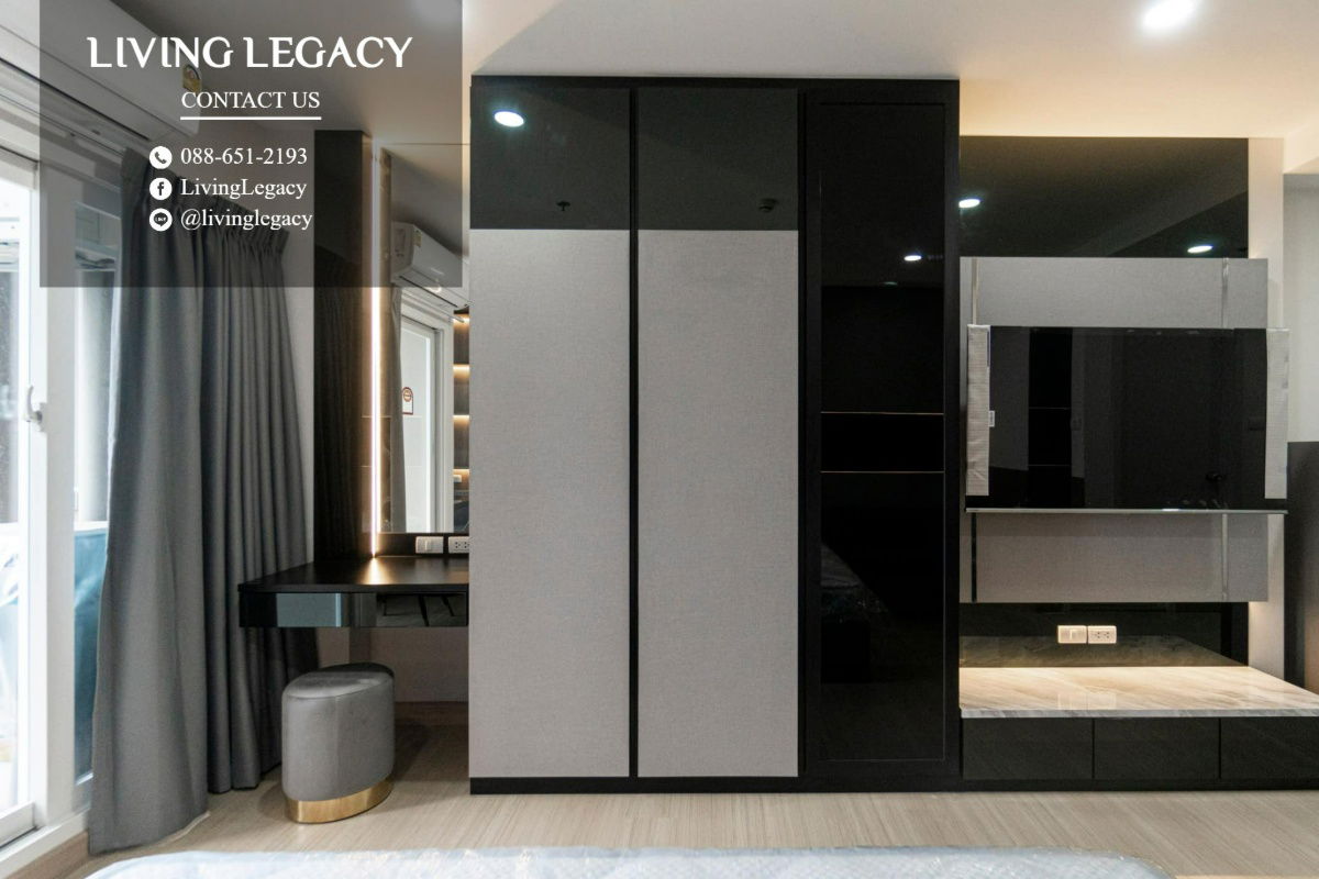 รูป SKW5F5 ให้เช่าคอนโด Supalai Veranda Ramkhamhaeng 30 ตร.ม. ชั้น 24 ตึก C line id : @livinglegacy - รูปที่ 7/13
