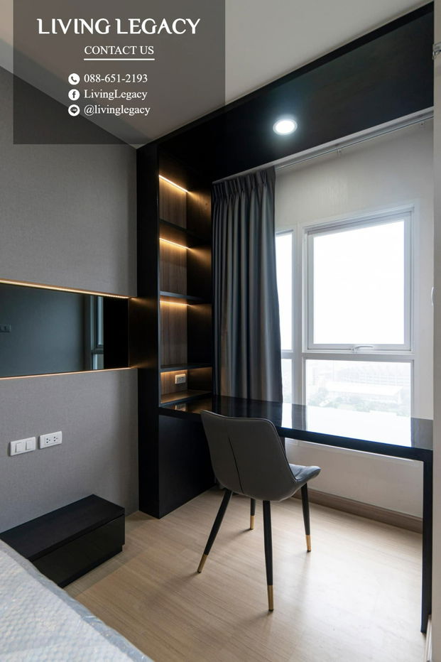 รูป SKW5F5 ให้เช่าคอนโด Supalai Veranda Ramkhamhaeng 30 ตร.ม. ชั้น 24 ตึก C line id : @livinglegacy - รูปที่ 5/13