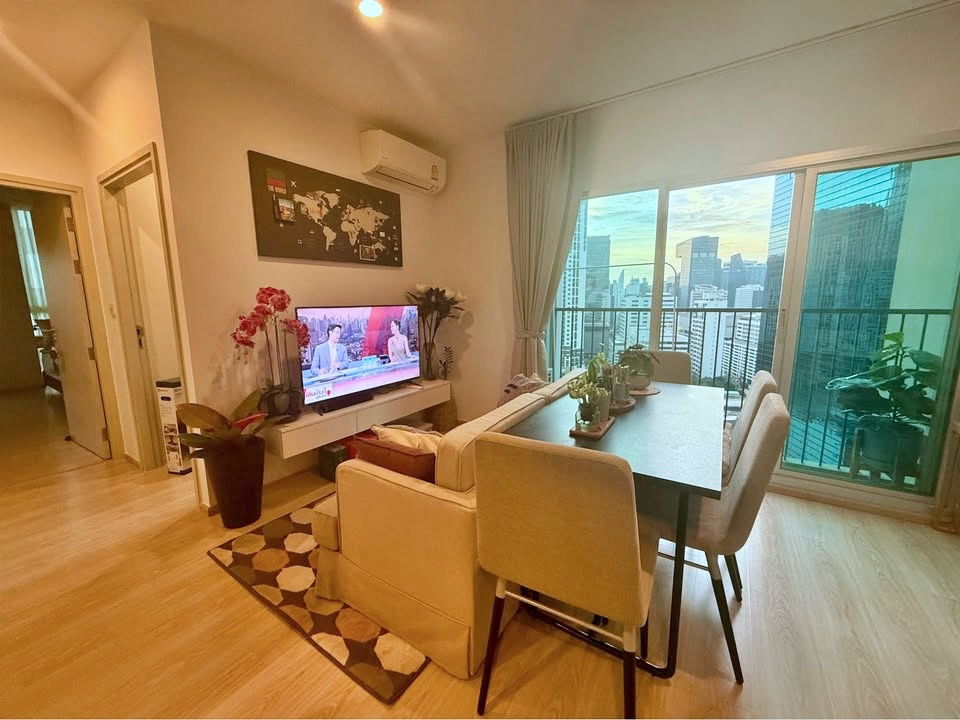 picture TA8094📲LineID @556ryccg🚄2 Bedroom 53sqm Floor22 Noble Revolve Ratchada2 Fully furnished near MRT Thailand Cultural Center, Esplanade - 1/14
