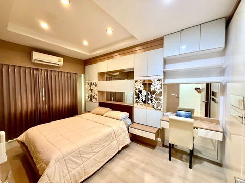 💥CP-8887💥 3-story townhouse for rent, Baan Klang Muang Sukhumvit 77 project, fully furnished with appliances in every room 👉 Add Line @accessliving
