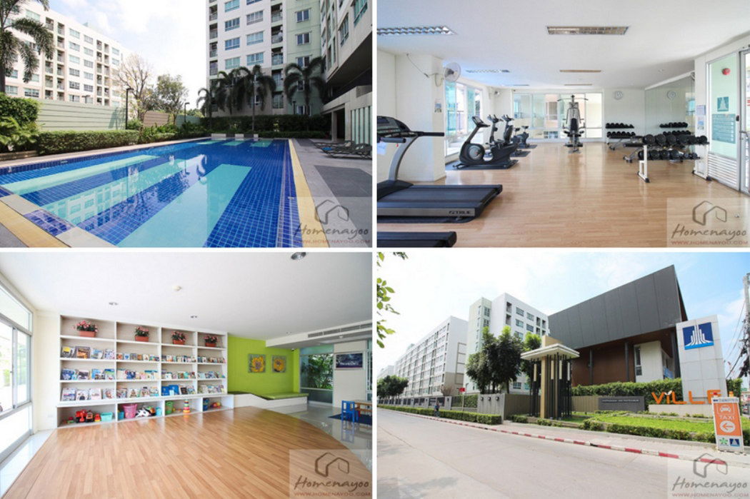 picture Call : 063-963-0333 Condo Lumpini Ville Phatthanakan-New Phetchaburi @Airport Link Ramkhamhaeng, 26.06 sq.m 1 Bedroom 5th floor, Fully furnished - 11/13
