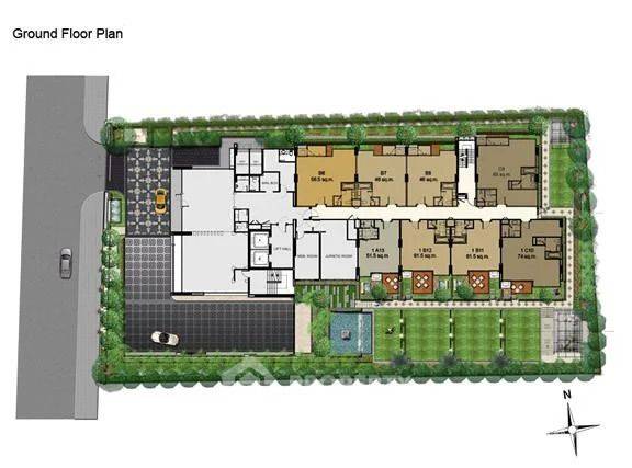 รูป คอนโด 2-ห้องนอน ที่ ดิ แอดเดรส สุขุมวิท 61 ใกล้ BTS เอกมัย (ID 1863978) - รูปที่ 2/23