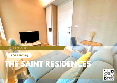 คอนโดให้เช่า : ให้เช่า 📍 The Saint Residences 📍 เฟอร์นิเจอร์ และ เครื่องใช้ไฟฟ้าครบ ใกล้ BTS ห้าแยกลาดพร้าว
