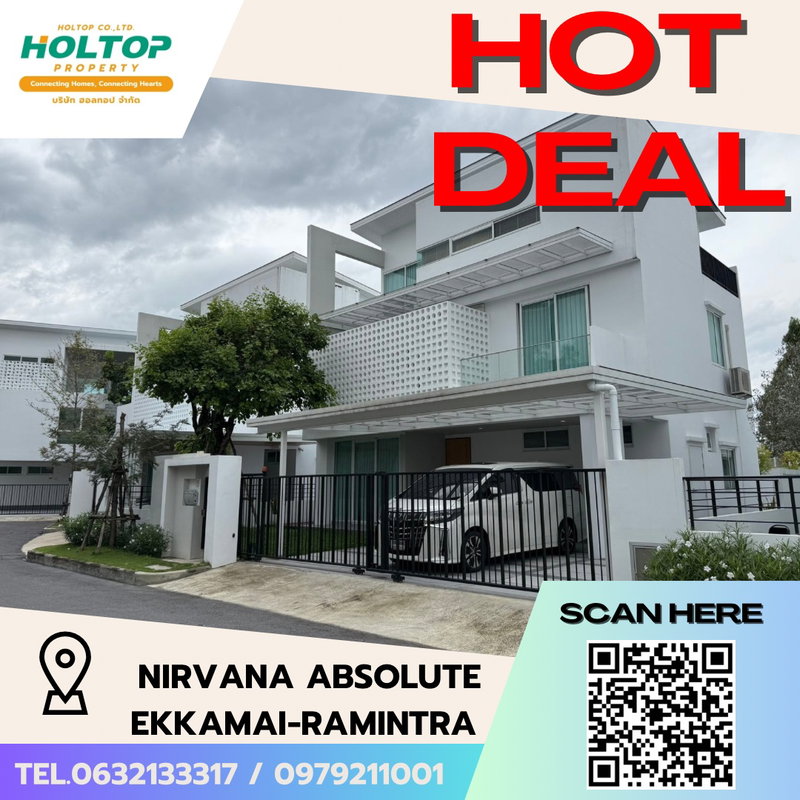บ้านเดี่ยวให้เช่า : #S4558 ให้เช่า Nirvana Absolute Ekkamai-Ramintra