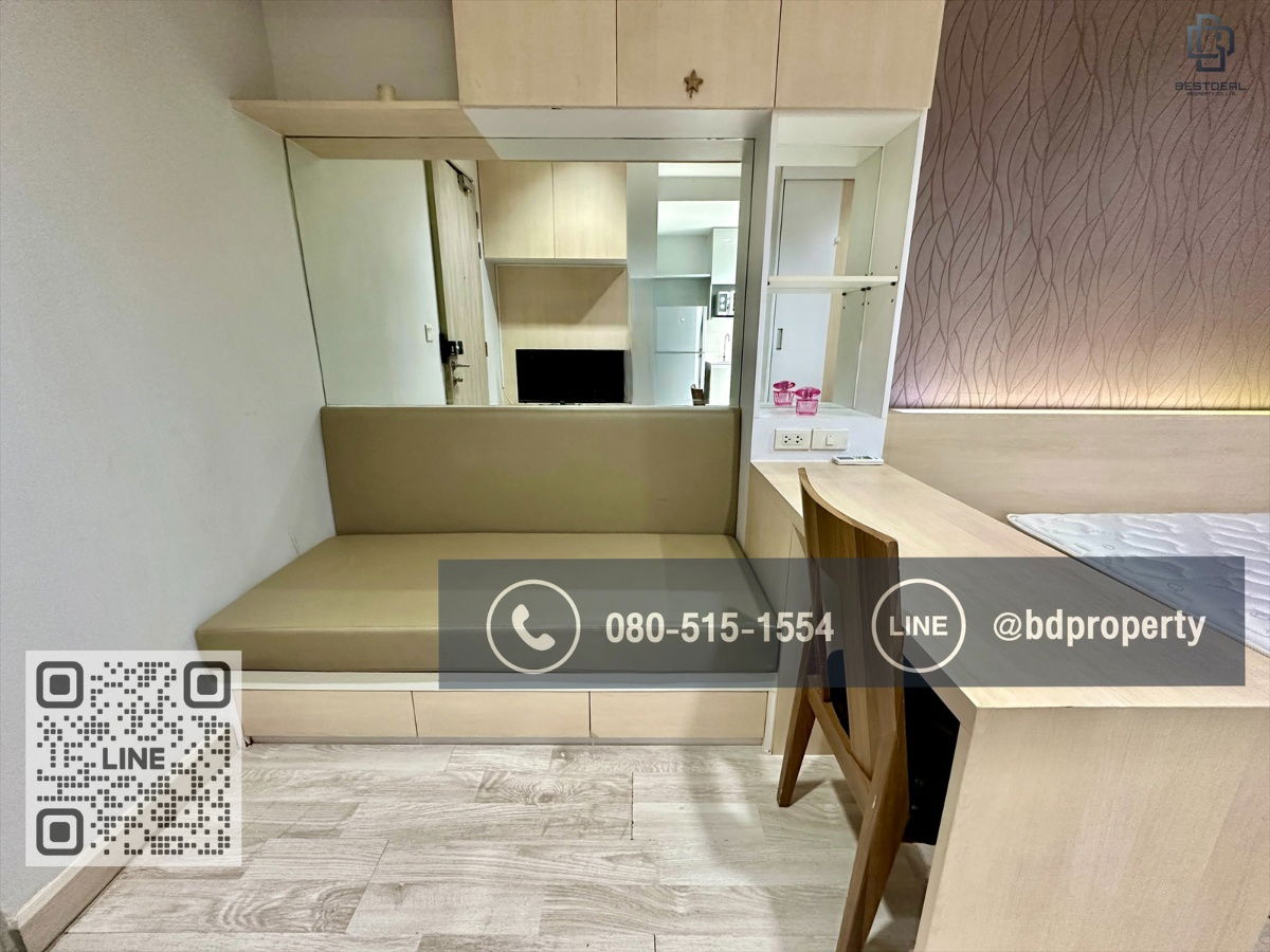 picture Bestdeal  FOR RENT Studio 22 sqm. Rental 13,000 THB /month CONDO “IDEO MOBI RAMA 9” Near Phraram Kao 9 MRT Station 80 meters. - 3/8