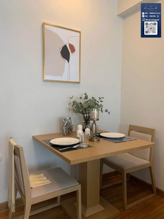 รูป 💙ให้เช่า i-biza Condo RCA แต่งครบ พร้อมเข้าอยู่ MRT พระราม9💙 โทร.  092-8366444 ดาว // Line id : @enrichagent - รูปที่ 4/7