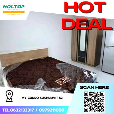 Condos for rent BTS On Nut : #Z2450💥180968🔥 Condo for rent: My Condo Sukhumvit 52